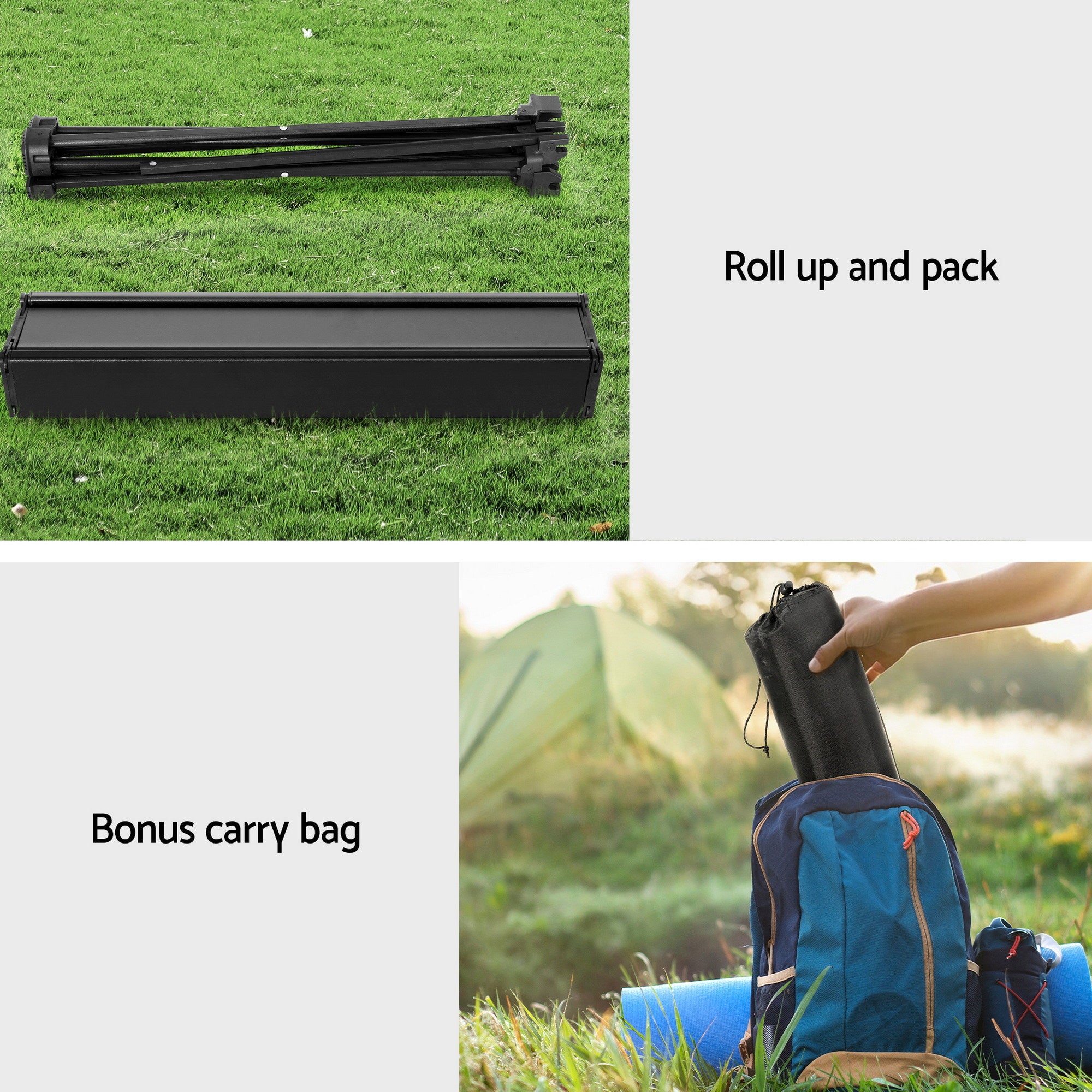 Weisshorn 3pc Camping Table Chair Set