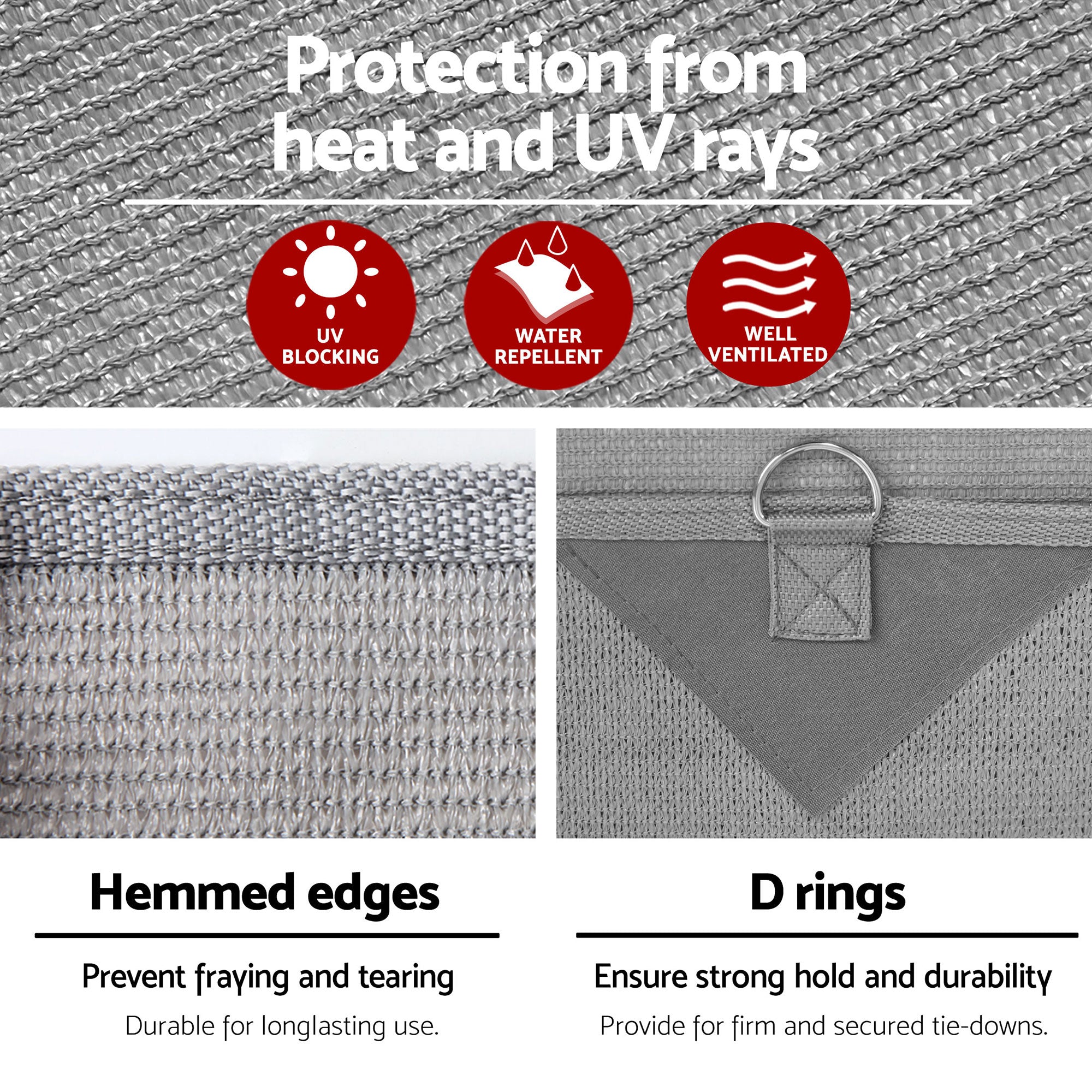 Weisshorn 12ft Caravan Awning Fabric & Privacy Screen RV Roll Out Sun Shade 3.4M