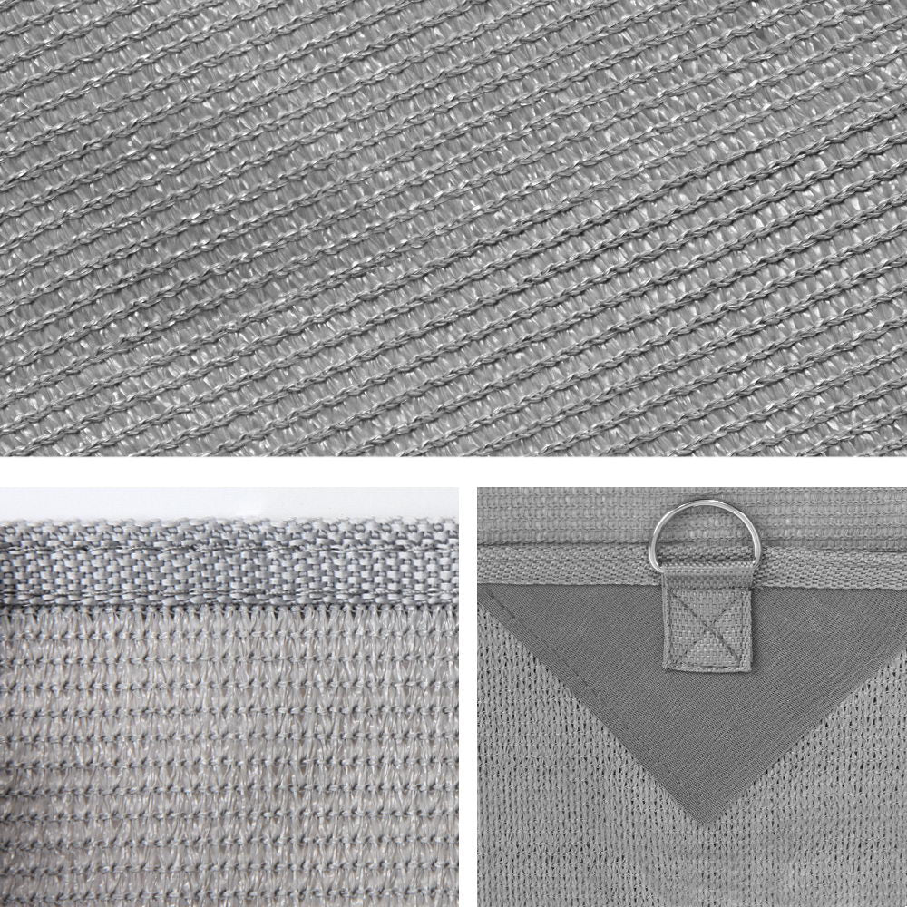 Caravan Privacy Screen Roll Out Awning 1.95 x 2.2M Sun Shade End Wall Side - Grey