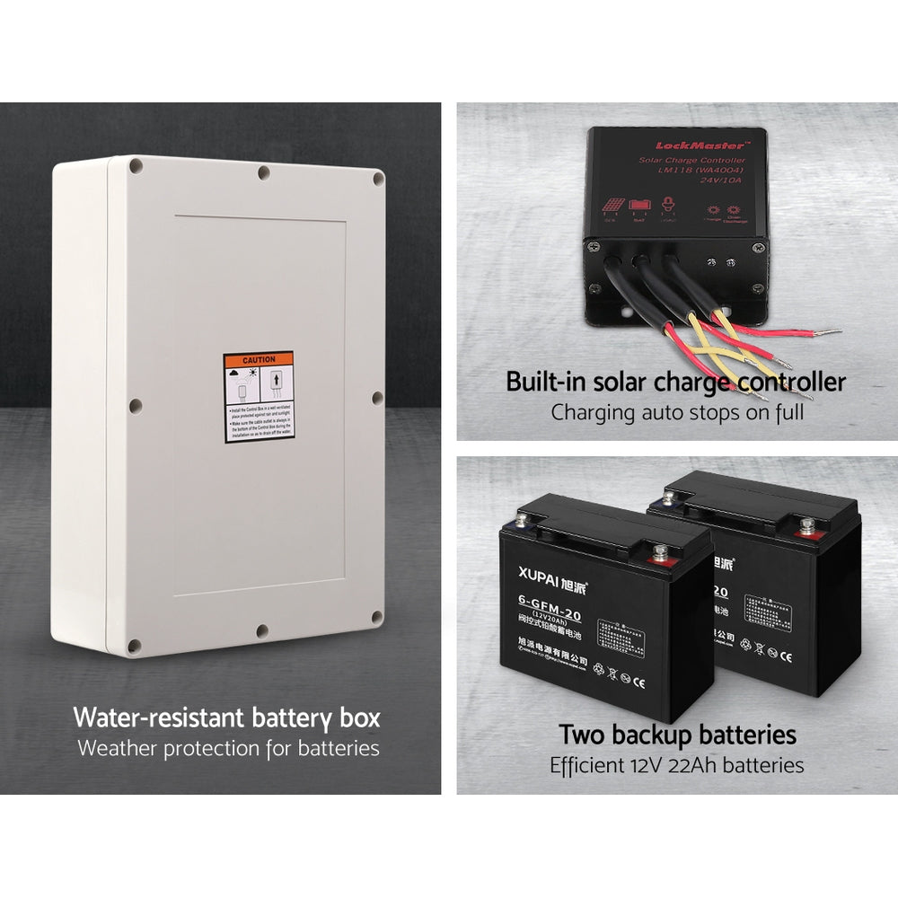 Automatic Sliding Gate Opener Kit 40W Solar 4M 600KG