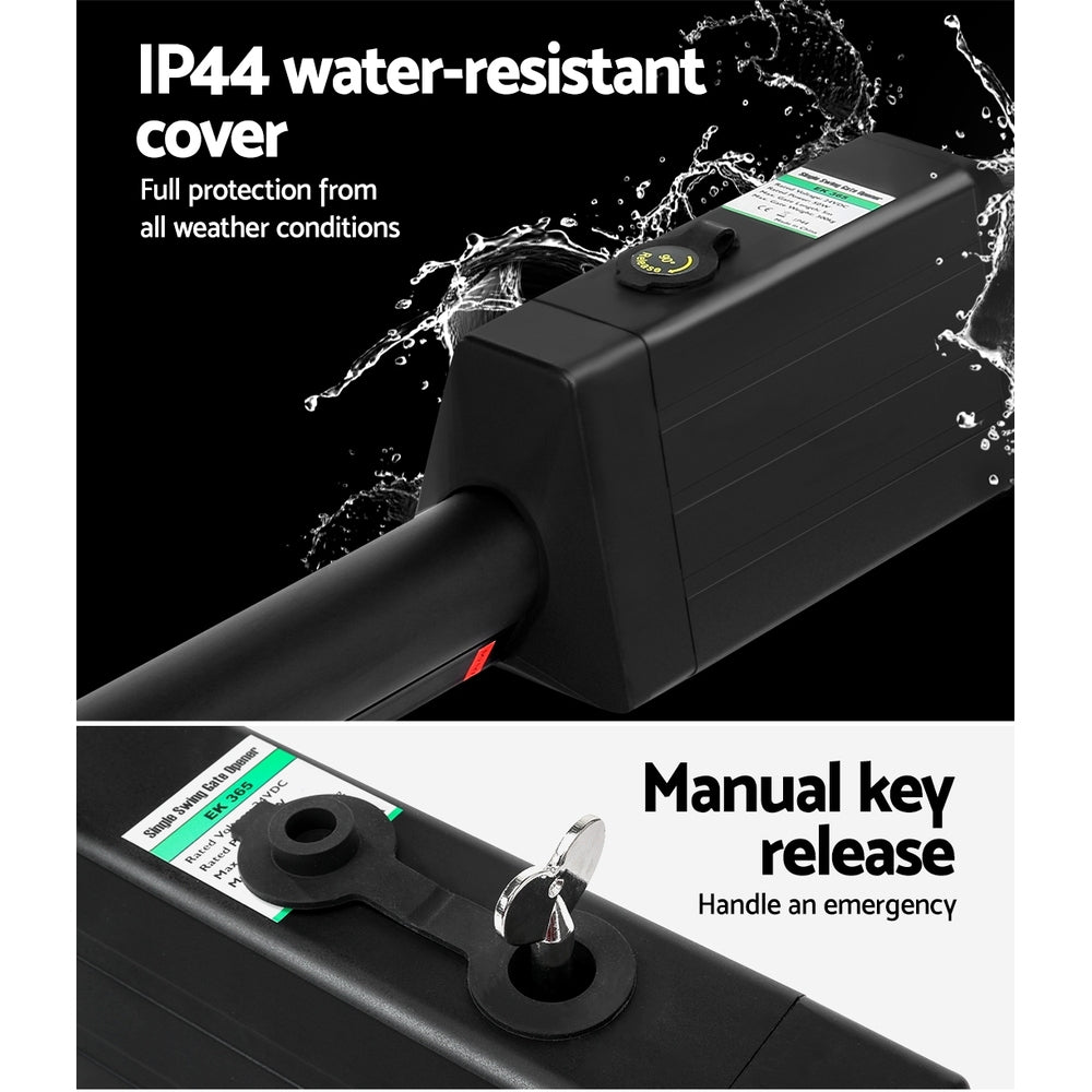 Single Swing Gate Opener 20W Full Solar Power Automatic