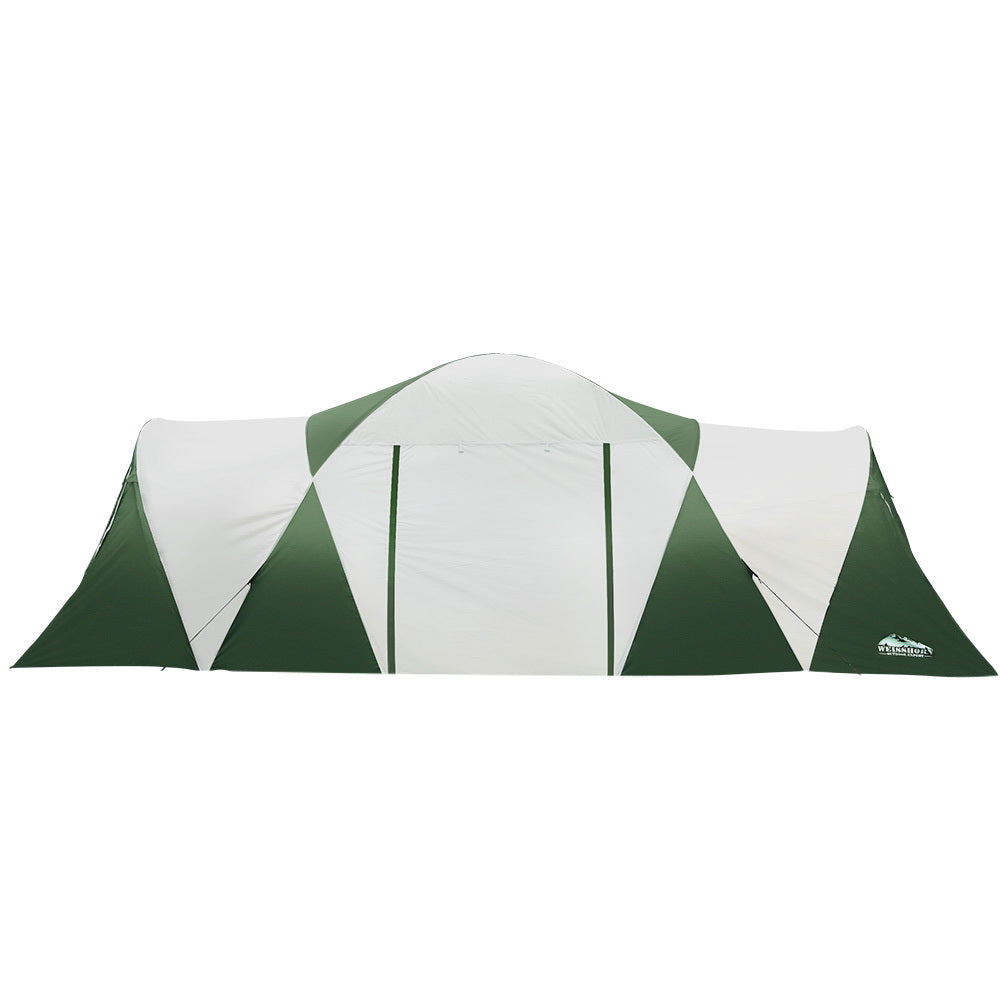 Weisshorn Family Camping Tent 12 Person (3 Rooms) - Green