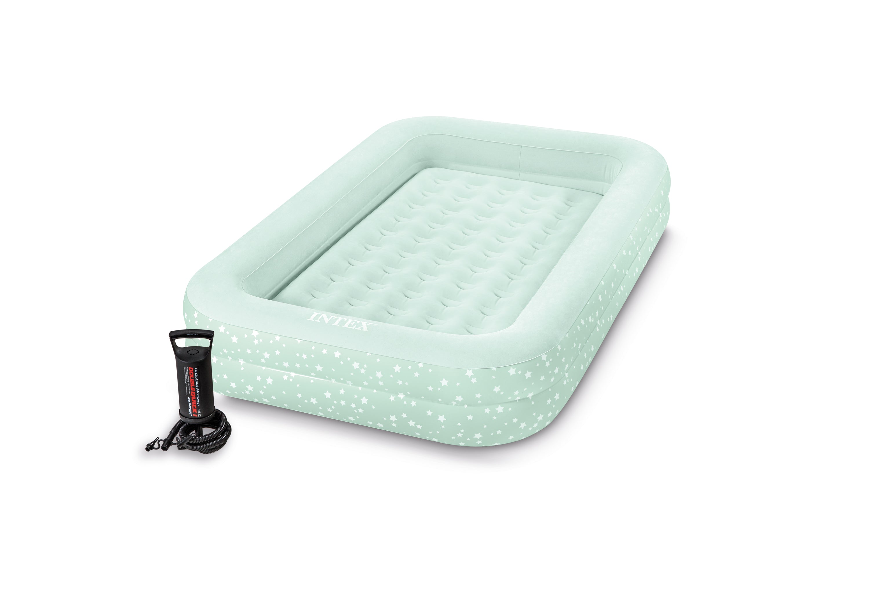 Intex Kidz Inflatable Travel Bed set with Hand Pump - Stars 66810