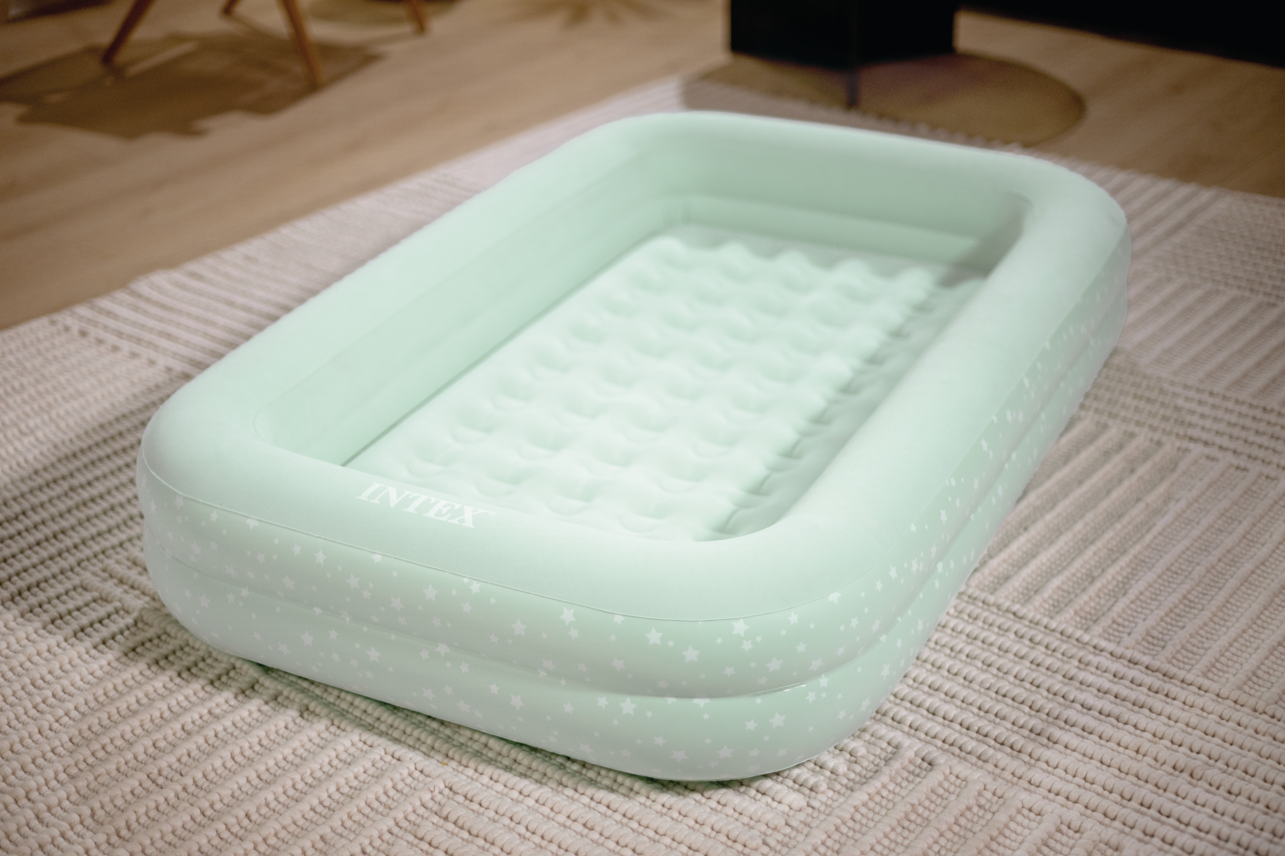 Intex Kidz Inflatable Travel Bed set with Hand Pump - Stars 66810