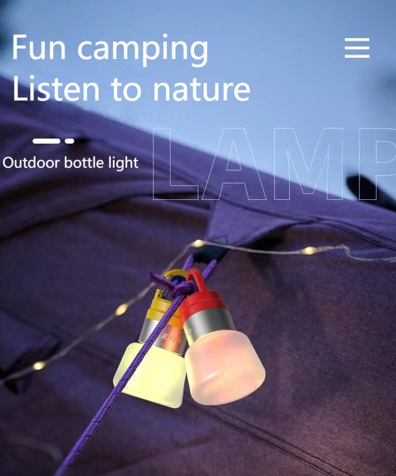 Two outdoor camping lights (Random Colour green - yellow - white - red)