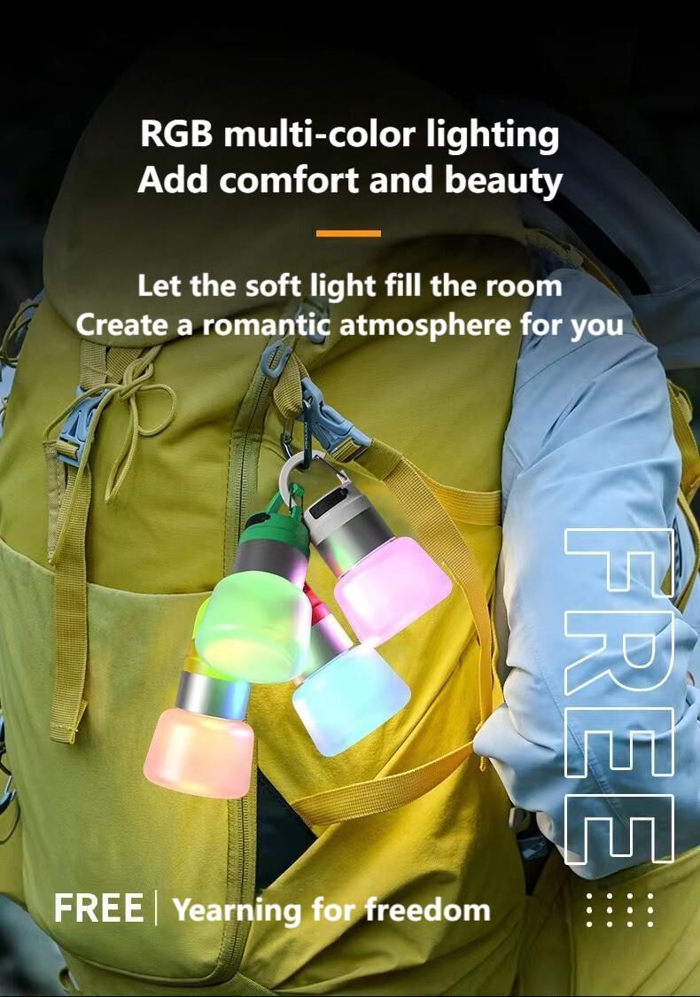 Two outdoor camping lights (Random Colour green - yellow - white - red)