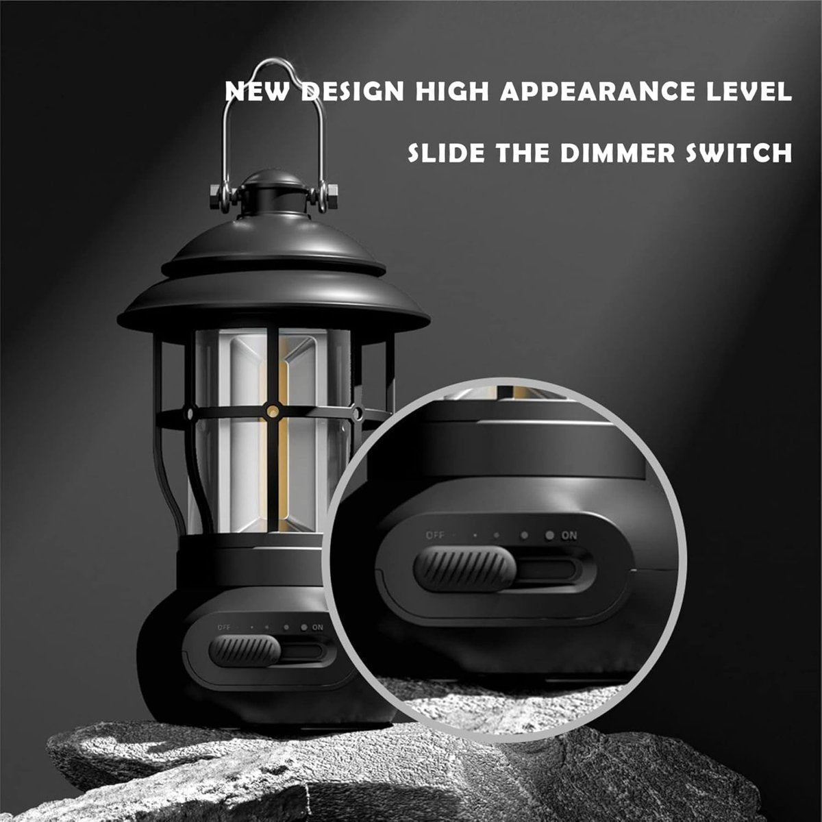 Rechargeable Camping Lantern – Black