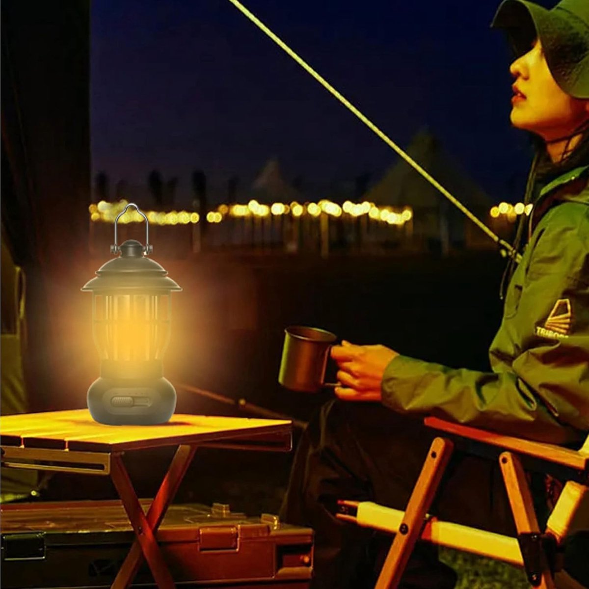 Rechargeable Camping Lantern – Black