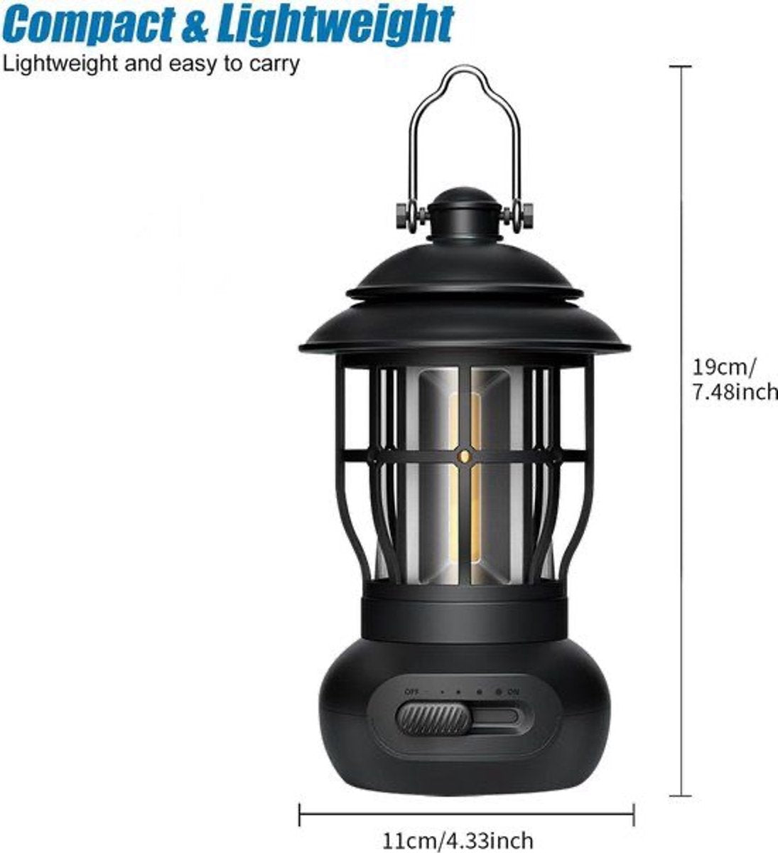 Rechargeable Camping Lantern – Black