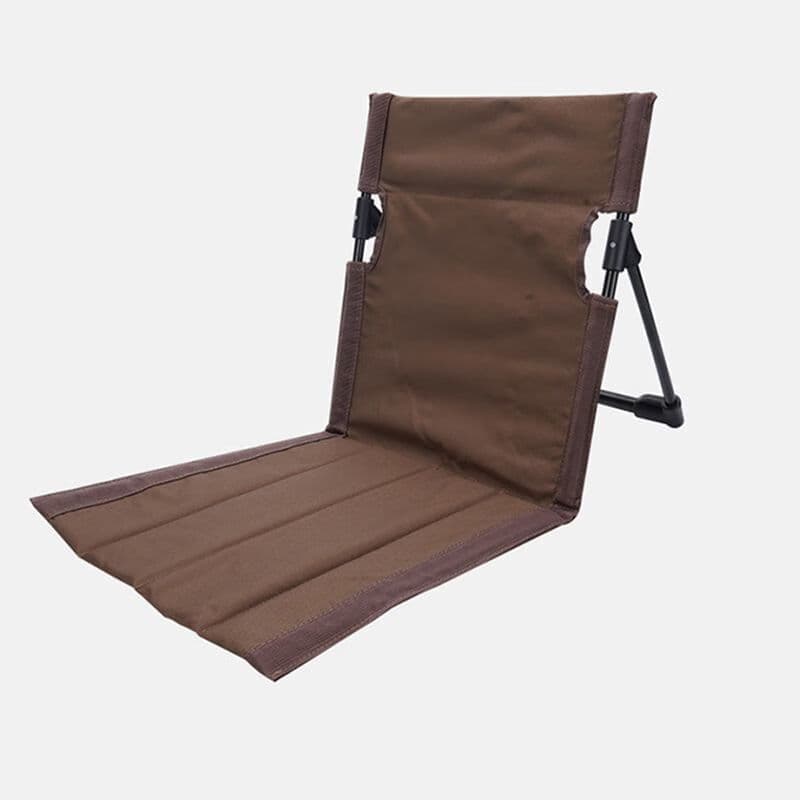 Foldable Beach Chair with Storage Bag - Brown