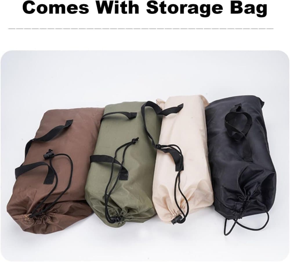 Foldable Beach Chair with Storage Bag - Brown