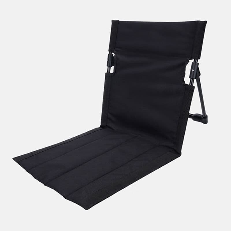 Foldable Beach Chair with Storage Bag - Black