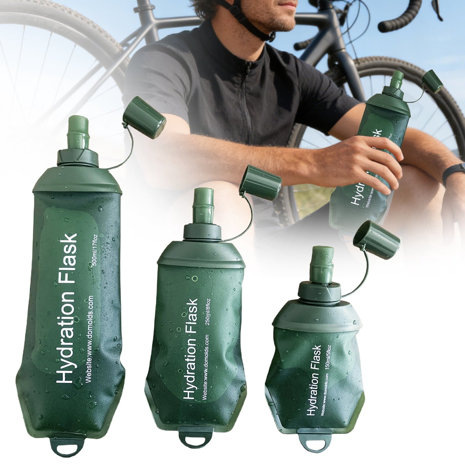 150ML Soft Water Bottle - Black