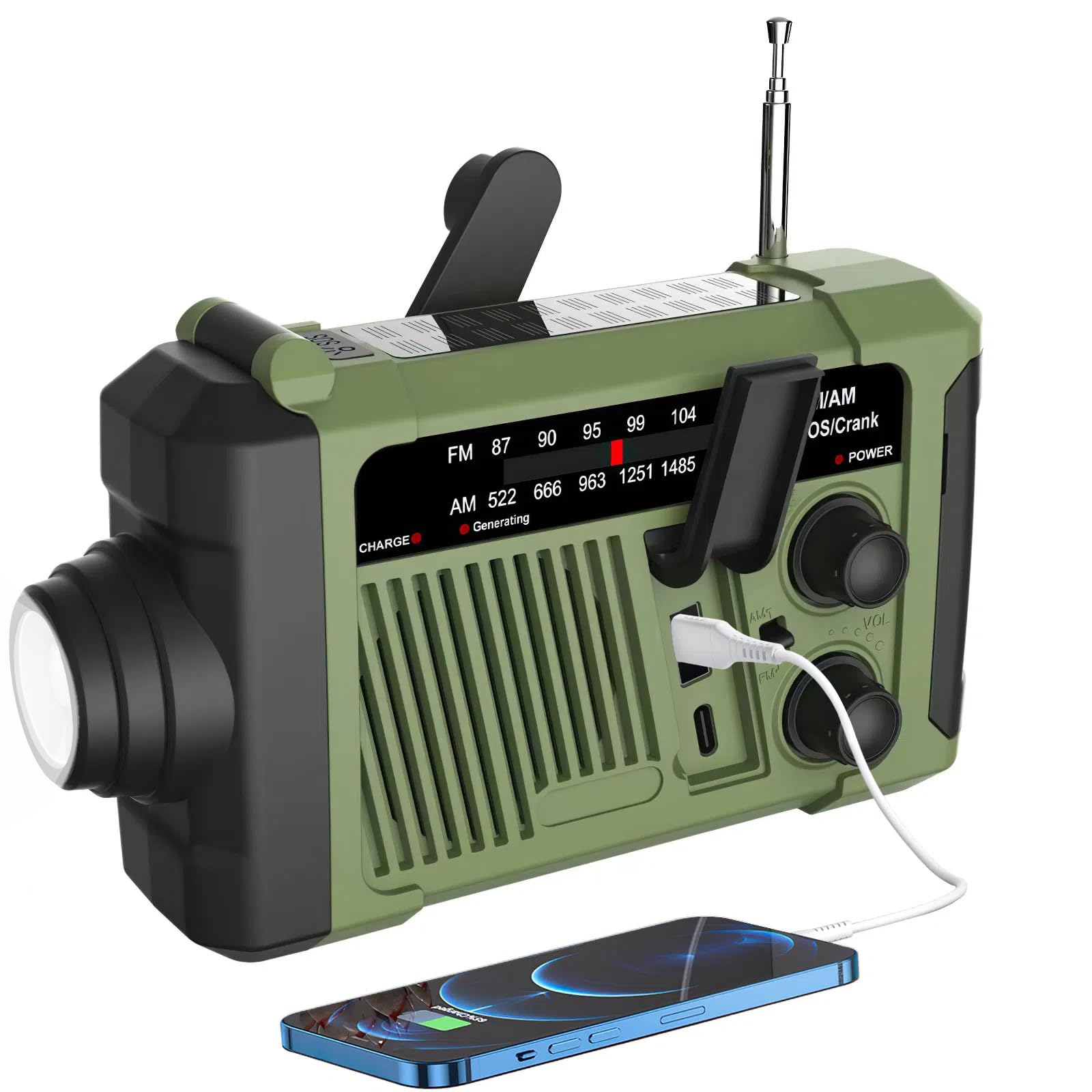 Wind-up Radio - Solar Radio - Flashlight - Powerbank