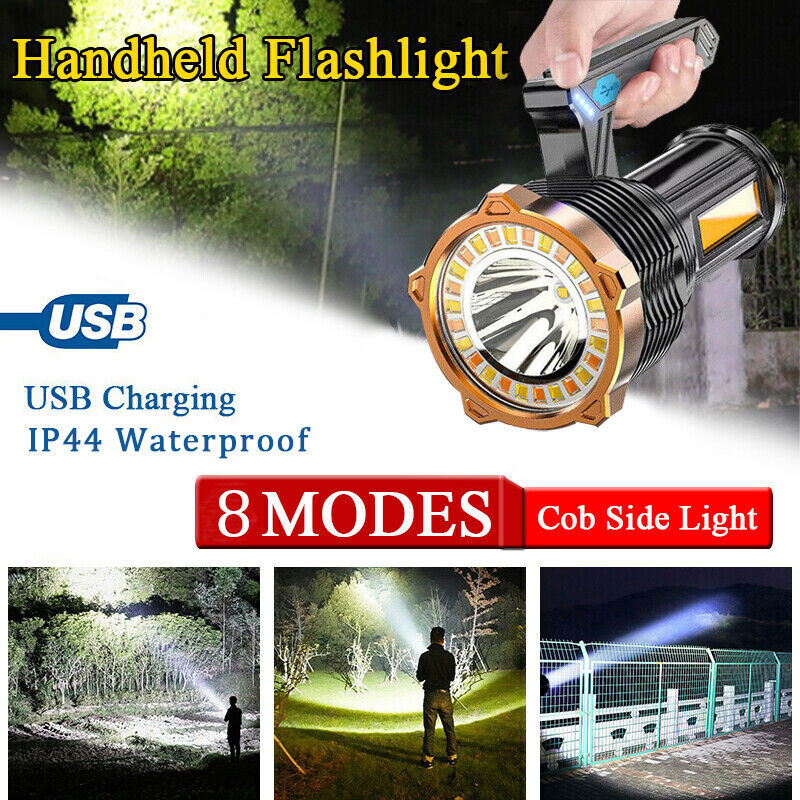 LED Flashlight 1200lm Torch Lamp USB Rechargeable