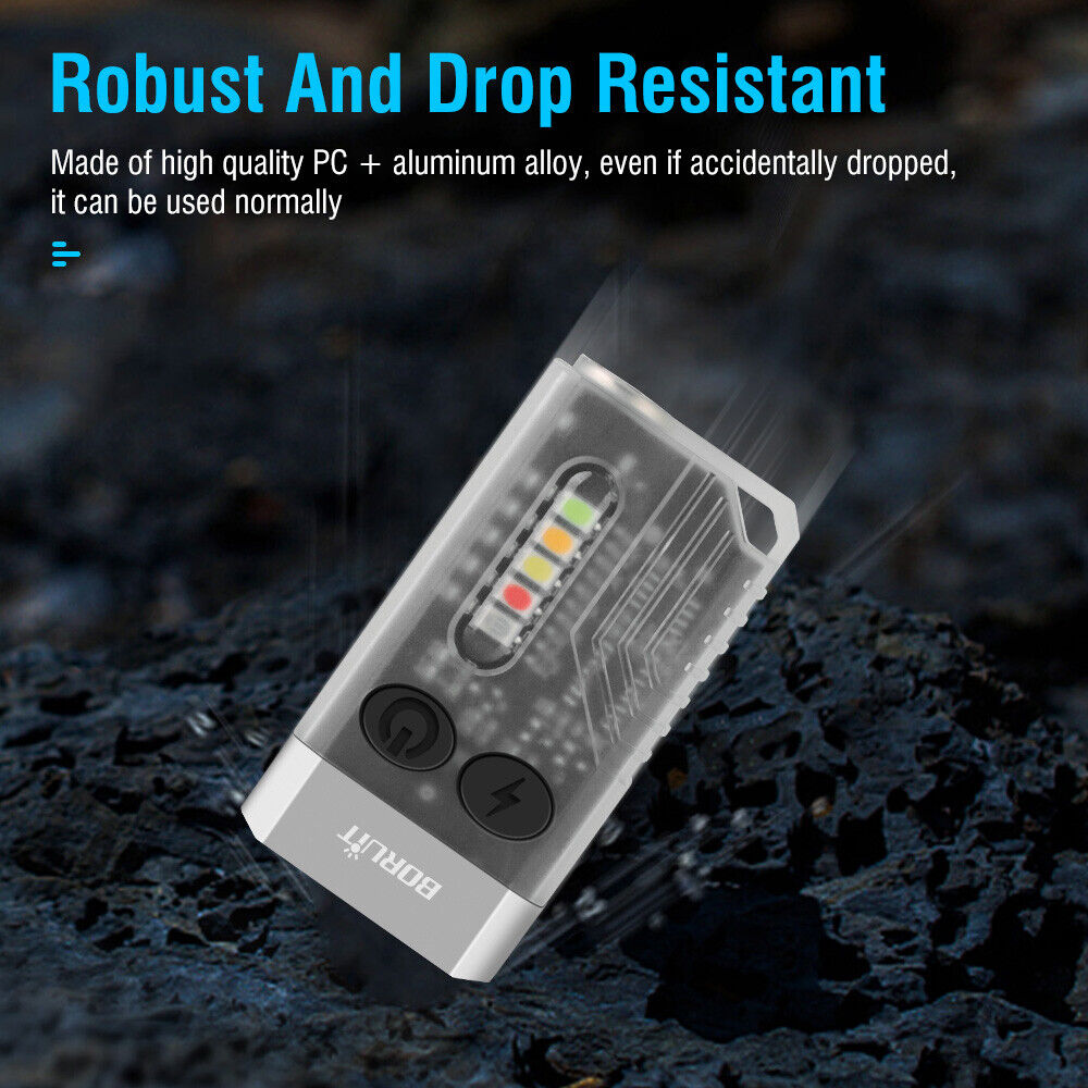 V10 LED Keychain EDC Flashlight USB Rechargeable