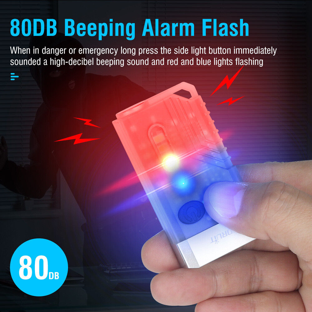 V10 LED Keychain EDC Flashlight USB Rechargeable