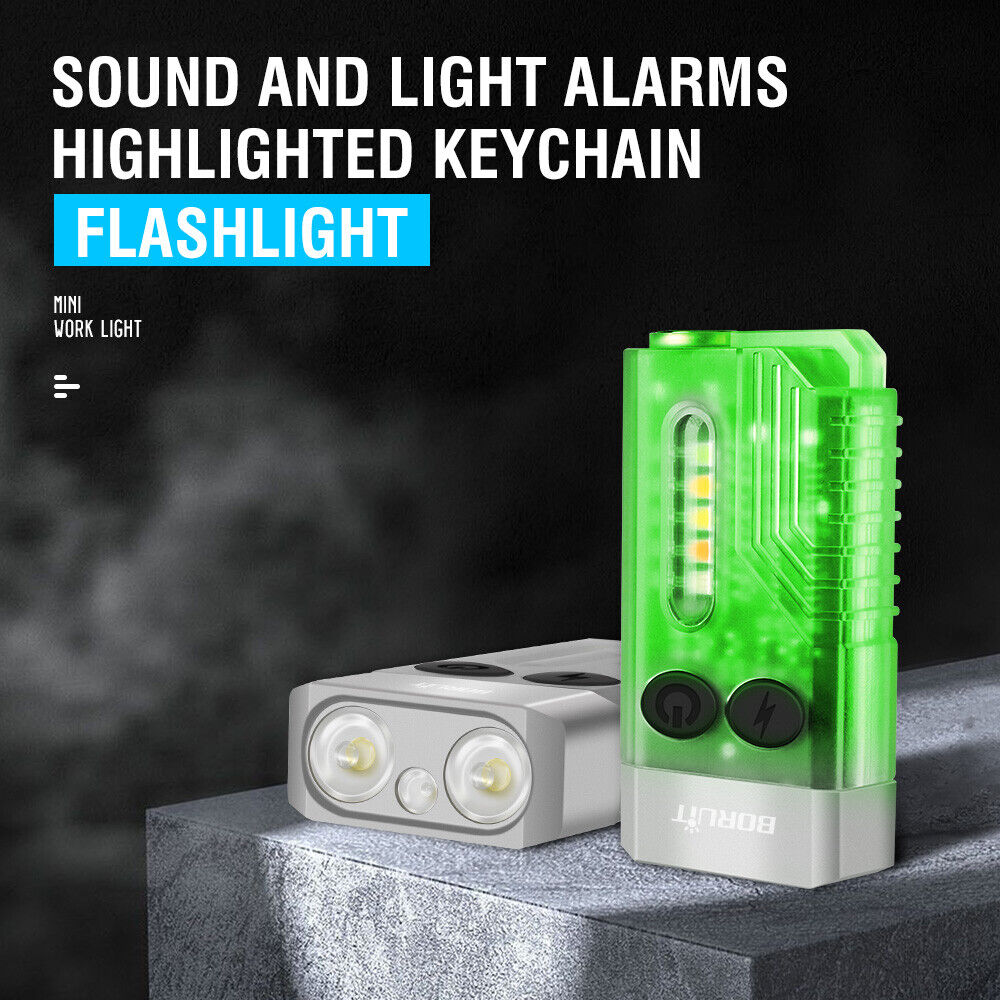 V10 LED Keychain EDC Flashlight USB Rechargeable