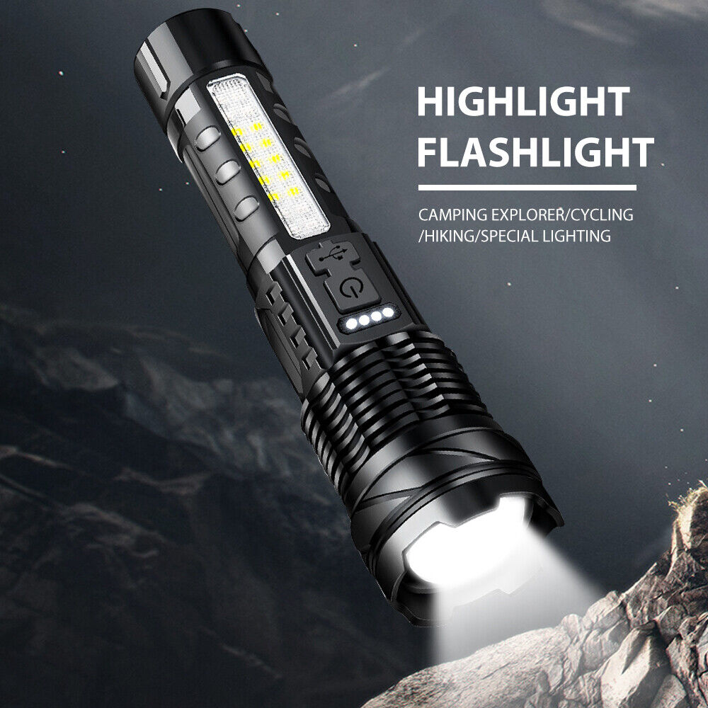 30W 14LED Flashlight White Laser Tactical Torch Lamp