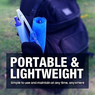 Survival Portable Water Purifier Filter Straw Gravity Water Filtration System 3L