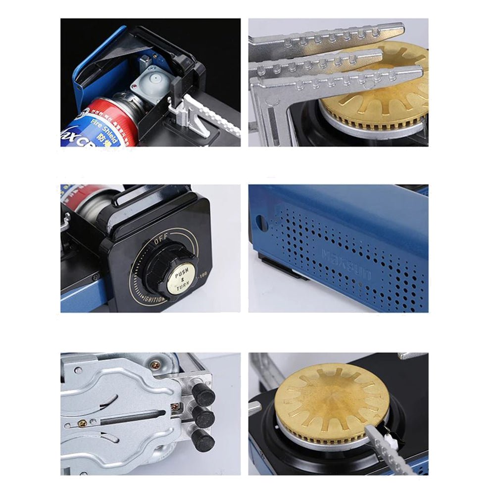 MAXSUN HI STOVE MS-100 Outdoor Camping Gas Stove Folding Burner & Windshield