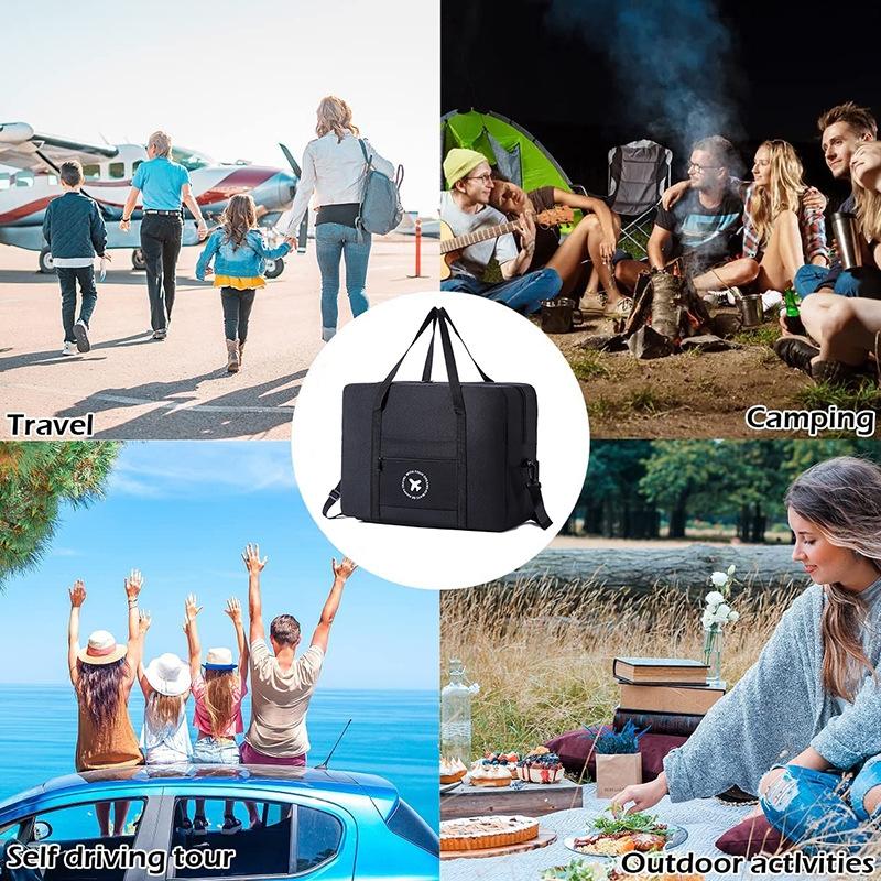 Foldable Travel Bag for Camping & Hiking - Large - Small Gray