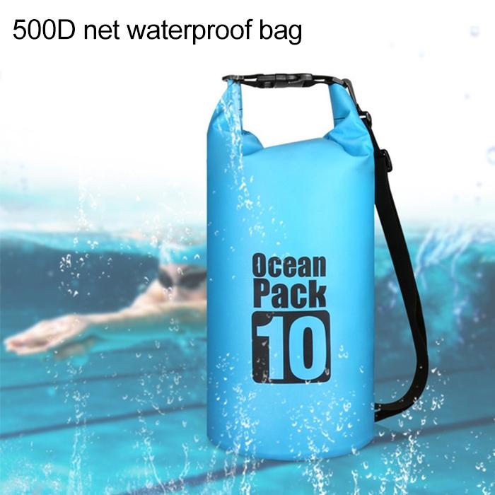 30L Outdoor Waterproof Double Shoulder Bag Dry Sack Pvc Barrel Bag - Orange