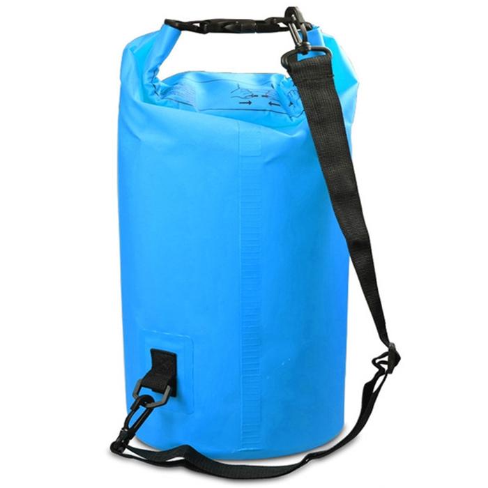 30L Outdoor Waterproof Double Shoulder Bag Dry Sack Pvc Barrel Bag - Yellow