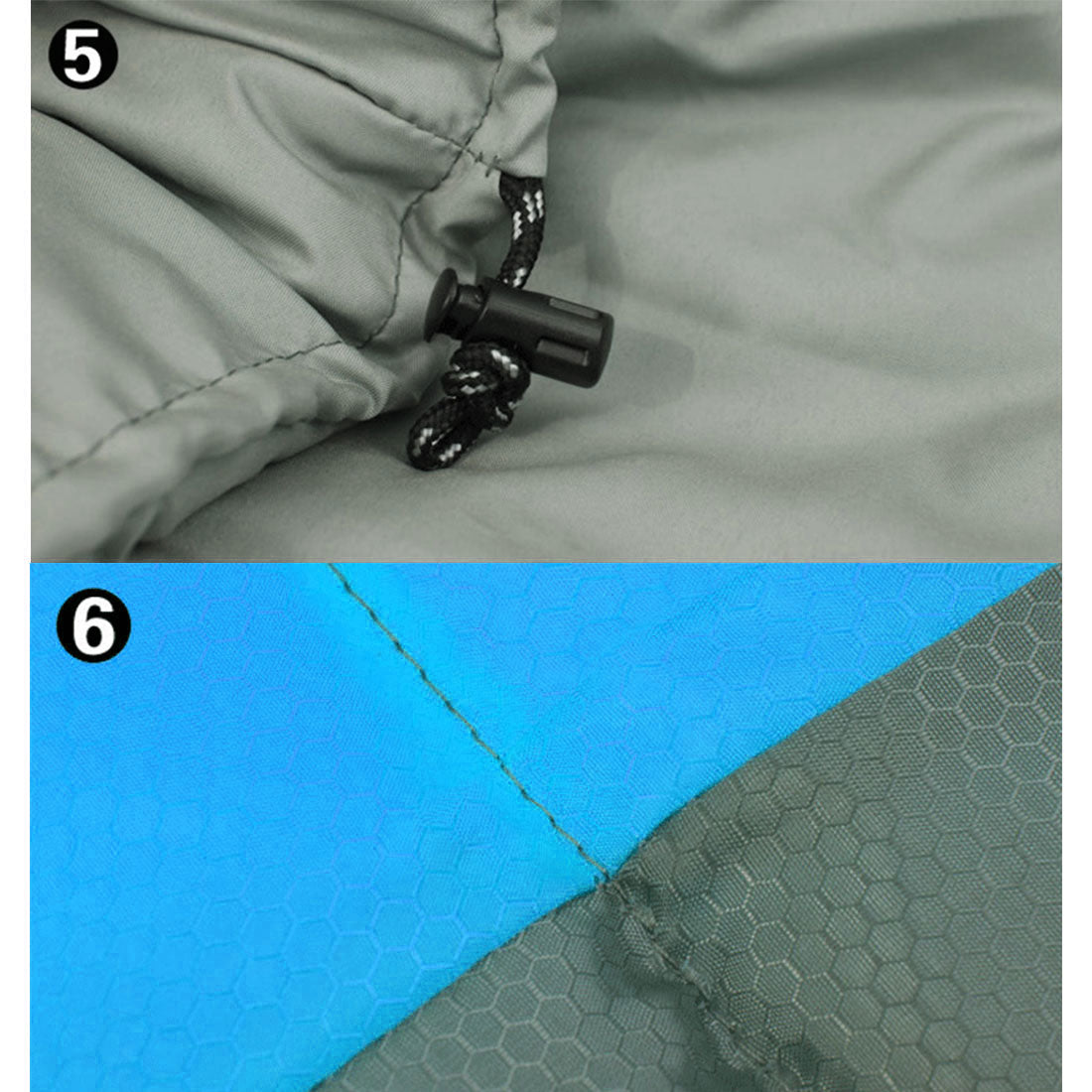 Double Camping Envelope Twin Sleeping Bag Thermal Tent Hiking Winter -15C - Blue