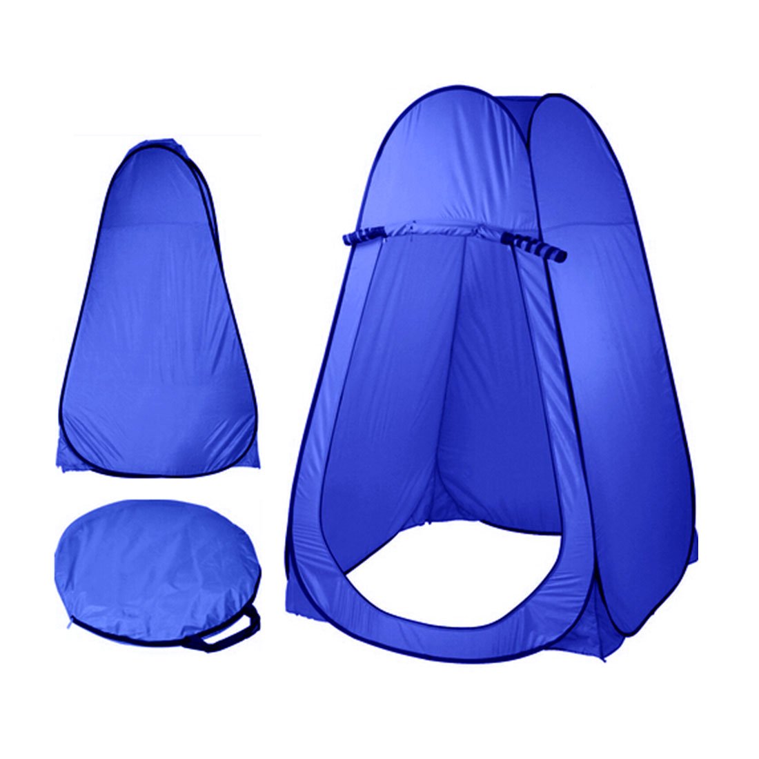 Pop Up Portable Privacy Shower room Tent &20L Outdoor Camping Water Bag Camp Set - blue