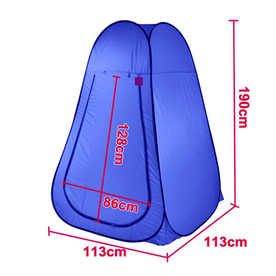 Pop Up Portable Privacy Shower room Tent &20L Outdoor Camping Water Bag Camp Set - blue