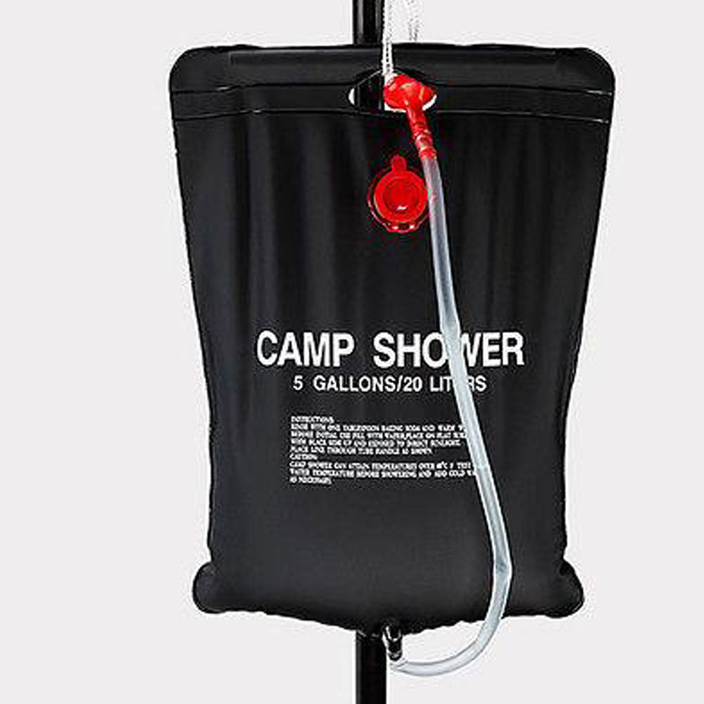 Pop Up Portable Privacy Shower room Tent &20L Outdoor Camping Water Bag Camp Set - blue