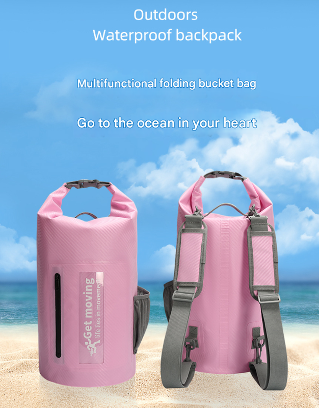 10L Multifunctional Waterproof Dry Bag - Pink