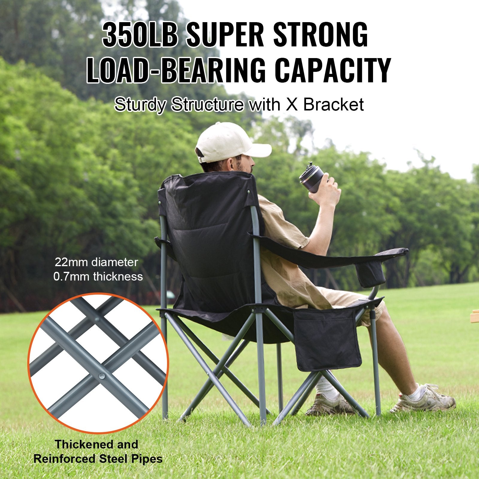 Camping Folding Chair - Black