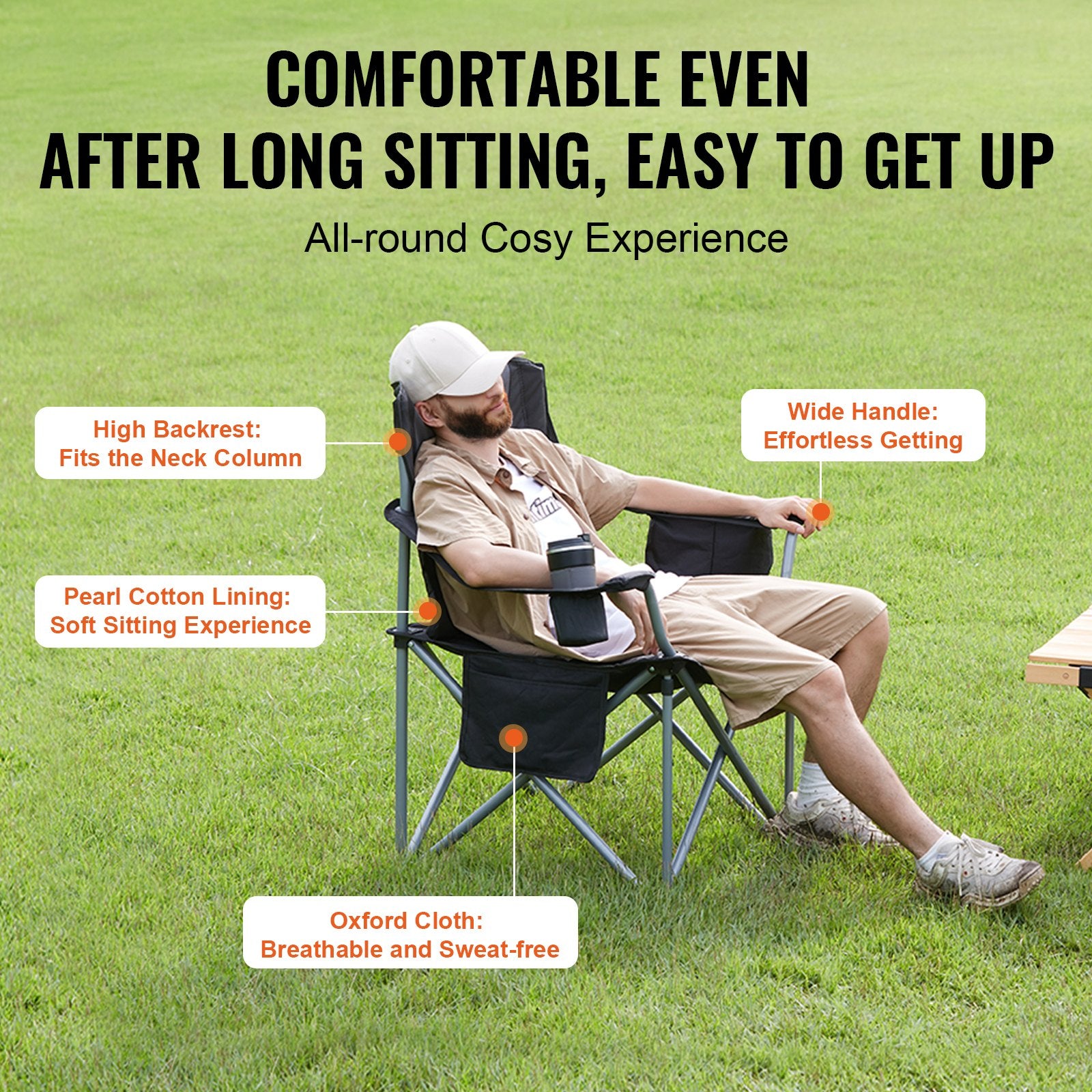 Camping Folding Chair - Black