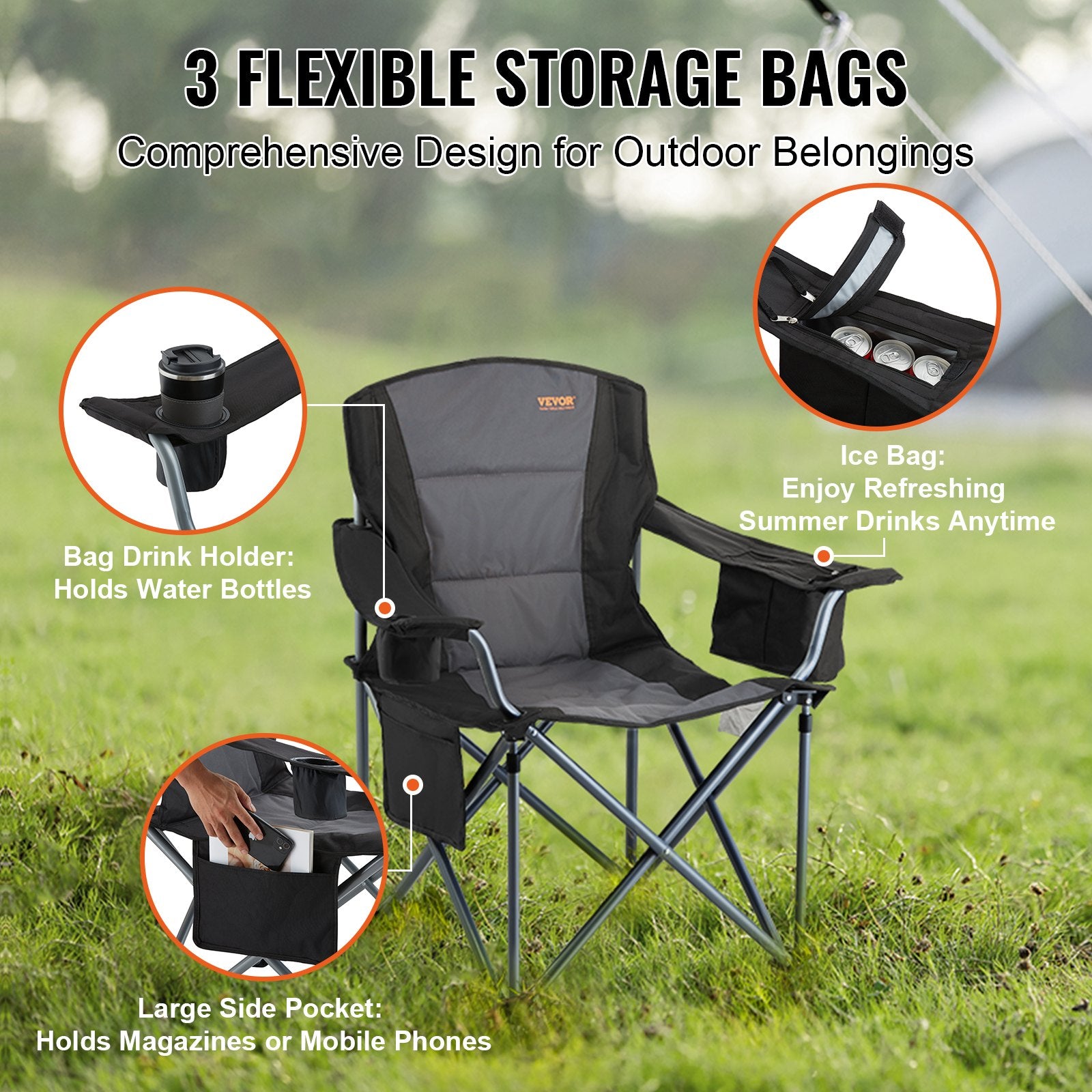 Camping Folding Chair - Black