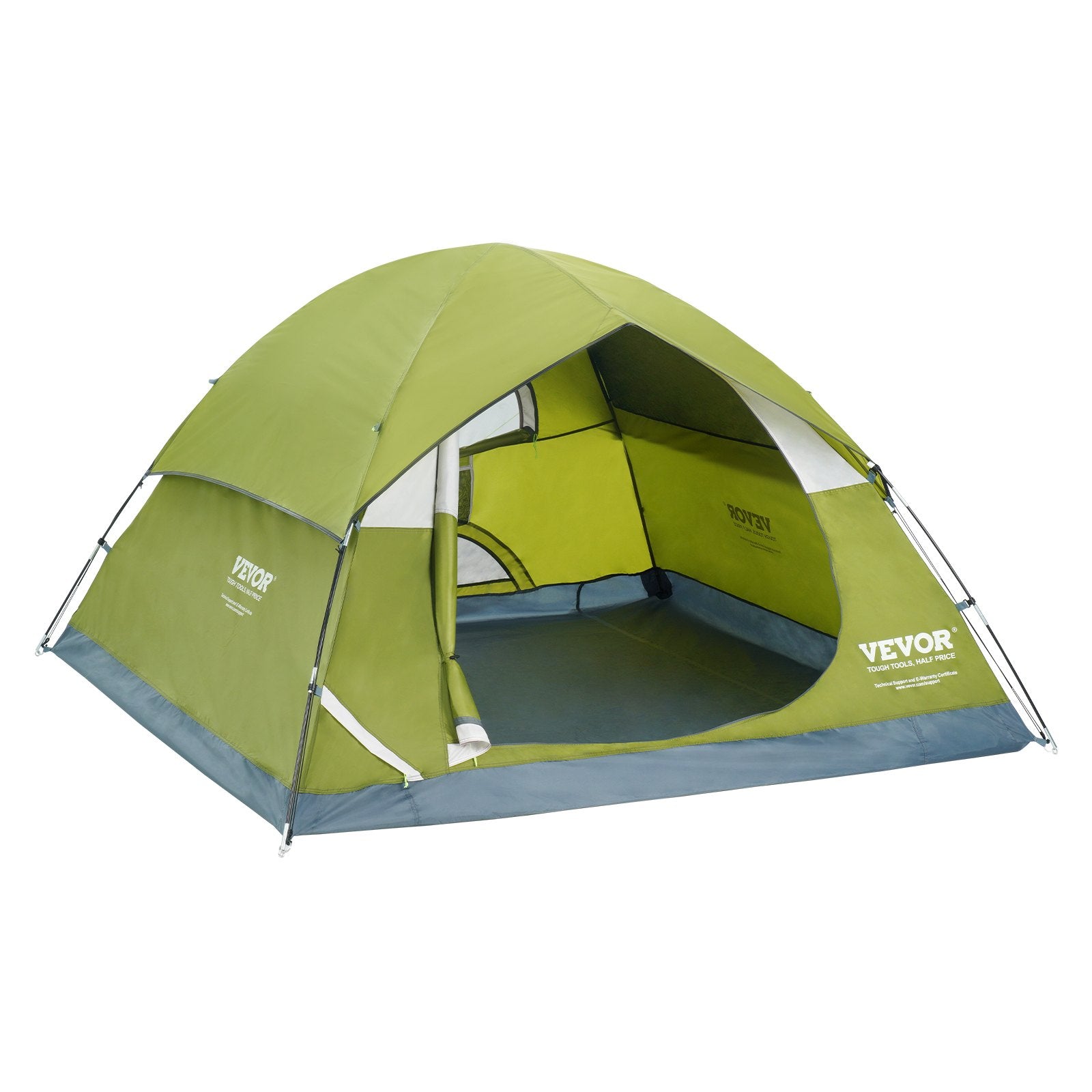 VEVOR Camping Tent, 7 x 7 x 4 ft Fit for 6 Person, Waterproof Lightweight, Easy Setup