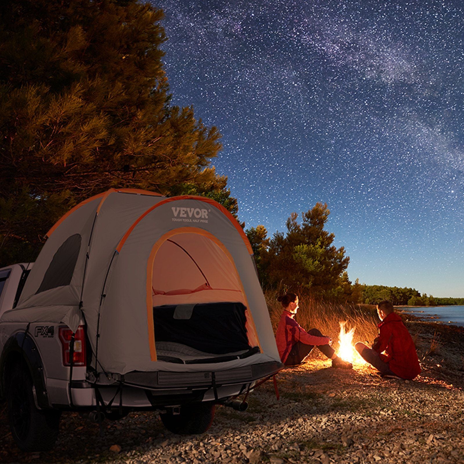 Ute Bed Tent, 6.4'-6.7' with Rain Layer and Carry Bag