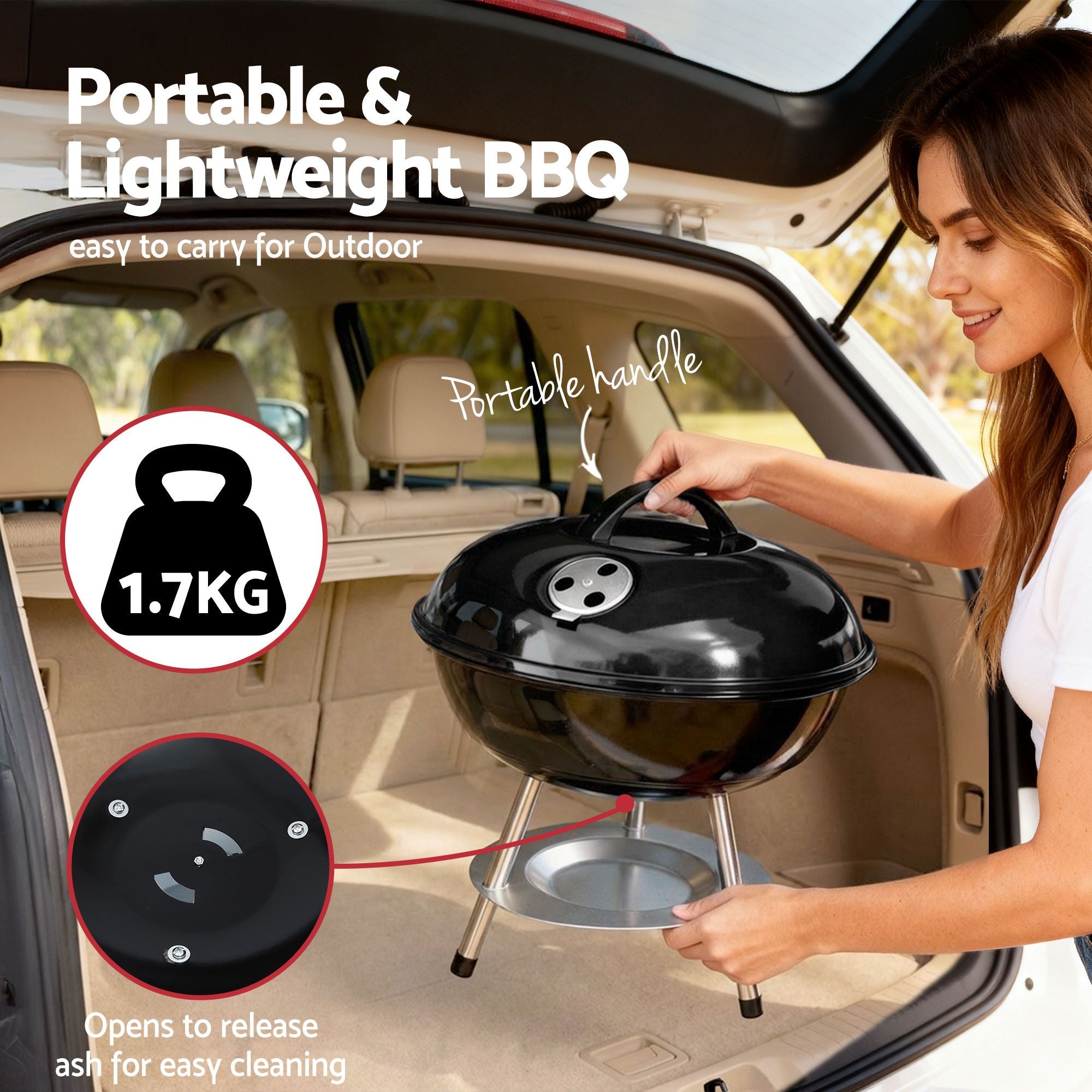 Charcoal BBQ Grill with Lid