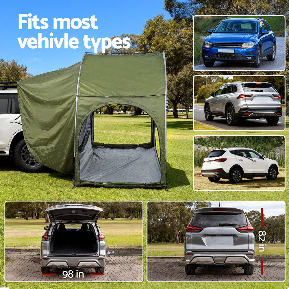 Weisshorn Camping Car SUV Rear Canopy - Green