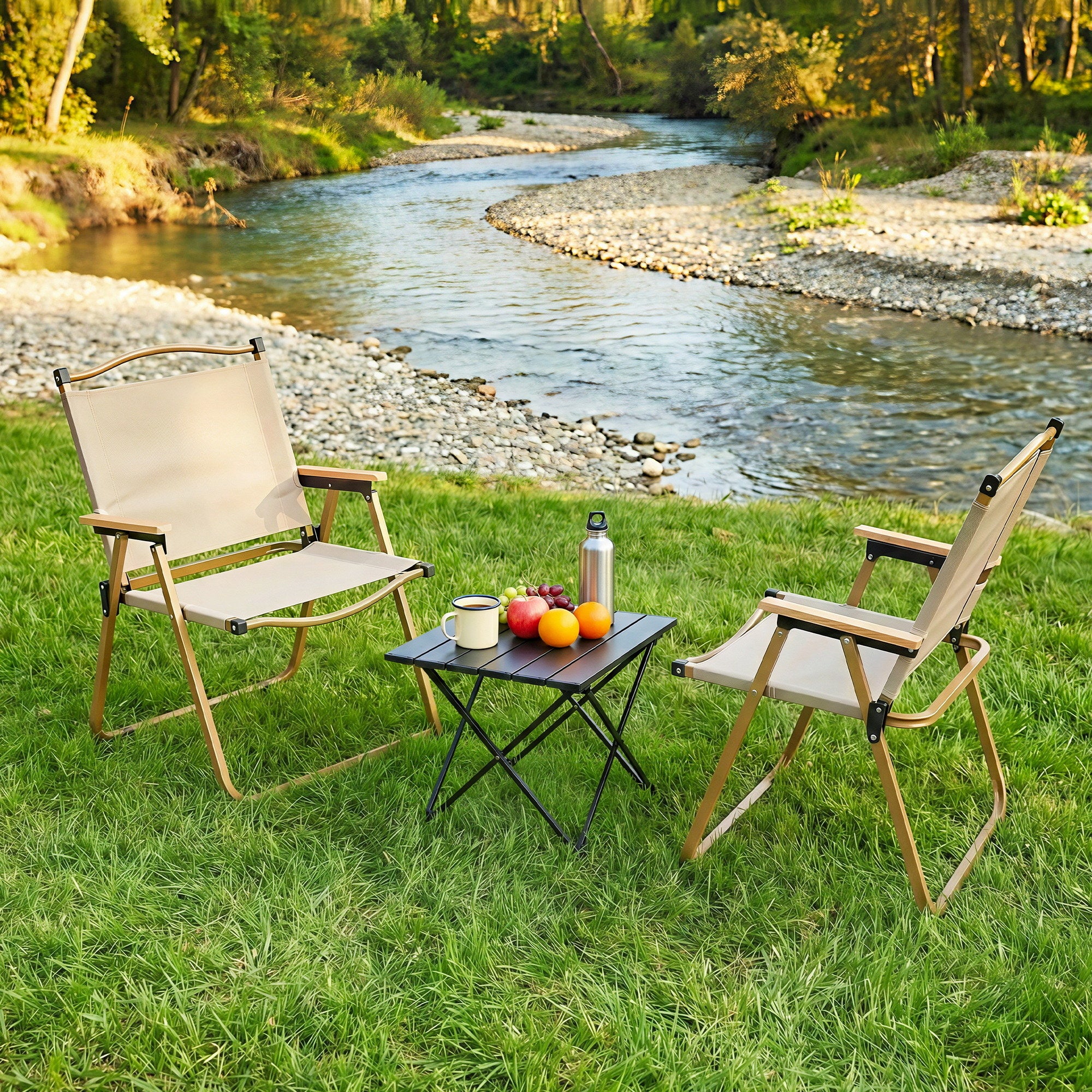 Weisshorn 3pc Camping Table Chair Set
