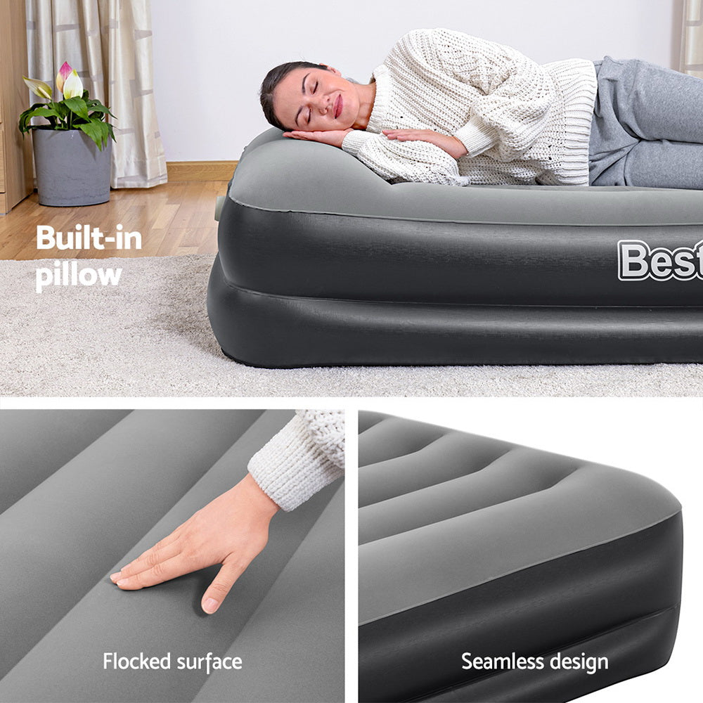 Bestway Air Mattress Single Inflatable Bed 46cm Airbed - Black