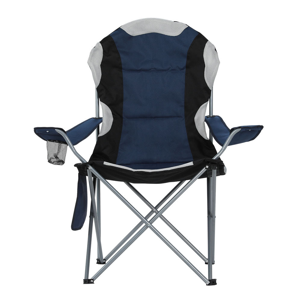 Weisshorn Camping Folding Chairs - Navy 2pcs