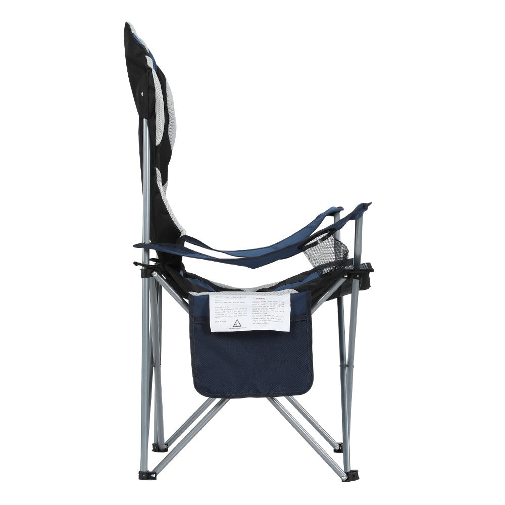 Weisshorn Camping Folding Chairs - Navy 2pcs