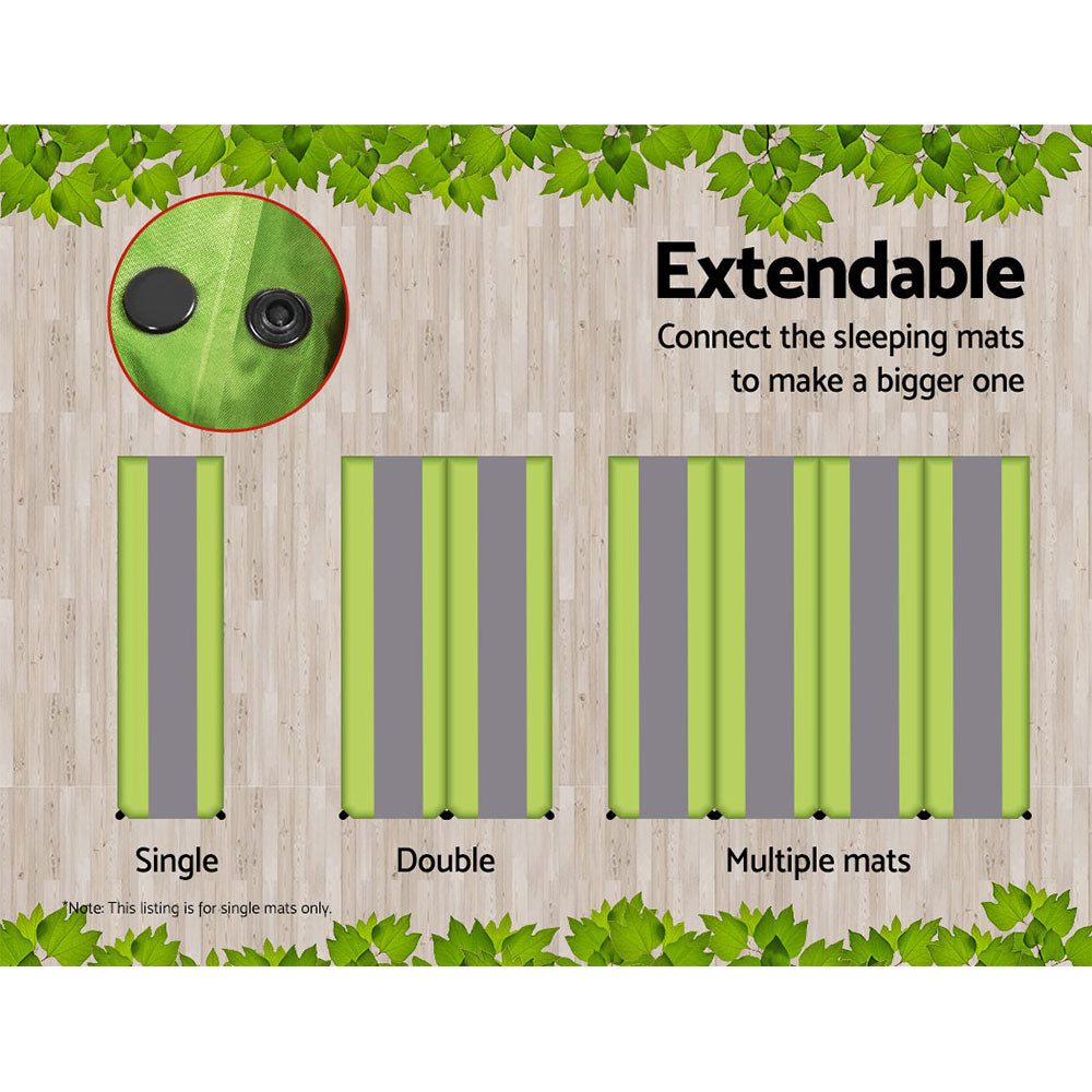 Weisshorn Self Inflating Mattress Camping Sleeping Mat Air Bed Pad Single - Green