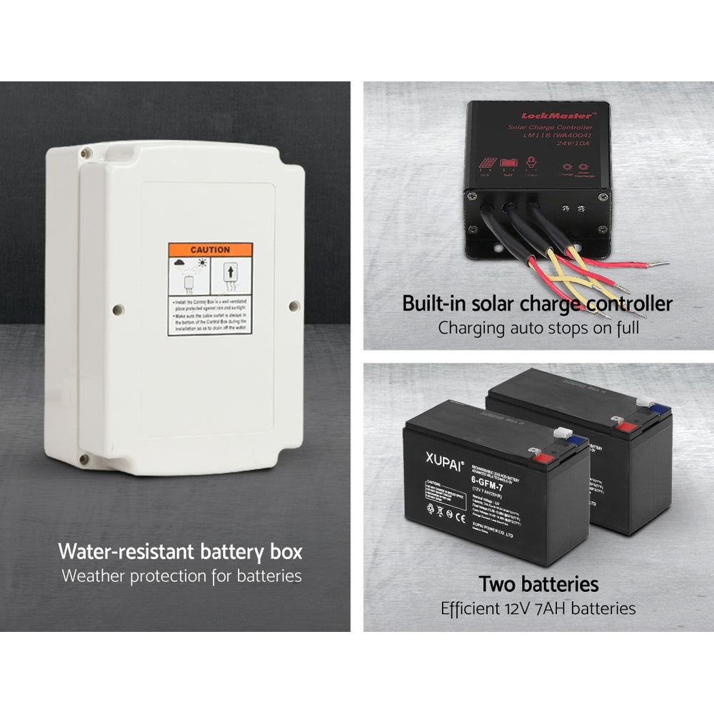 Automatic Sliding Gate Opener Kit 10W Solar 4M 600KG