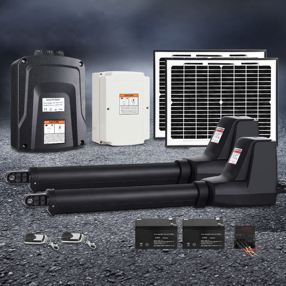 Dual Swing Gate Opener 800KG 20W Solar Panel