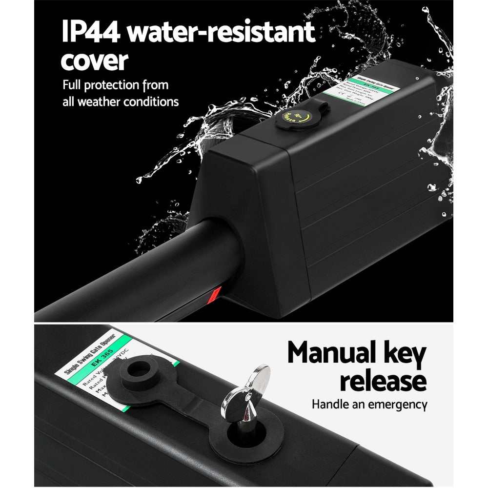 Single Swing Gate Opener 10W Solar Power Automatic Electric