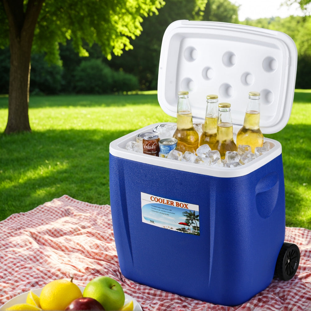 Glacio 38L Portable Ice Cooler Box With Wheels