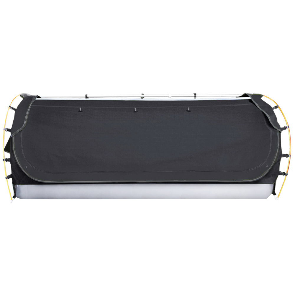 Weisshorn King Single Swag Camping Swags Canvas Free Standing Dome Tent - Grey (No Mattress)